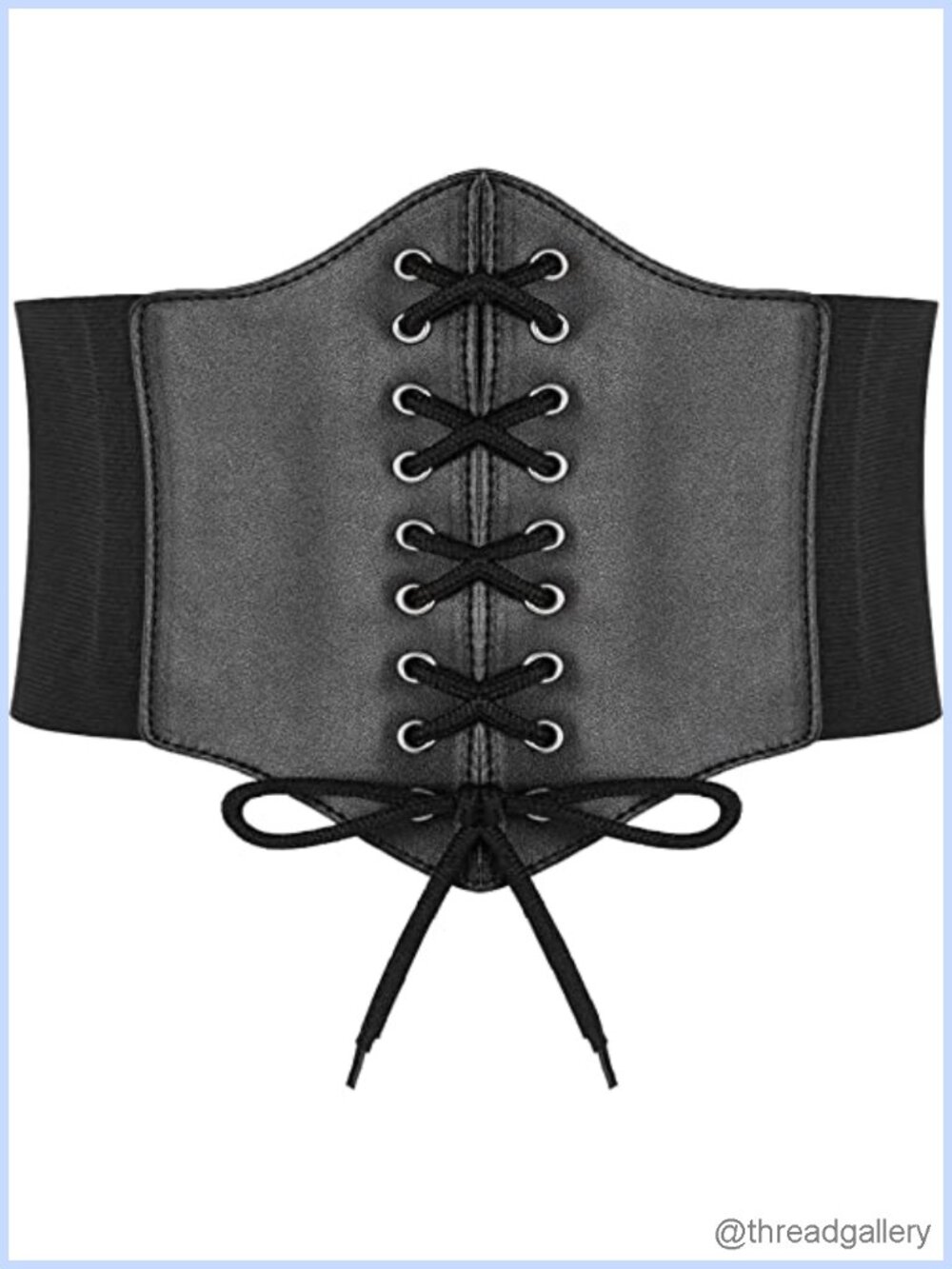PU Leather Corset Belt Lace Up Waist Bustier for Halloween Costume